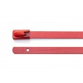 200 x 4.6mm Red Stainless Steel Cable Tie, Pack of 100