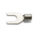 Uninsulated Spade Terminal to fit 4mm Stud, Conductor Size 0.5-1.5mm, Pack of 100