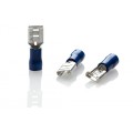 Blue Female Push-On Connector for 6.3mm Tab, Pack of 100