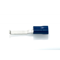 Blue Hooked Blade Terminal 4.6mm Blade, Pack of 100