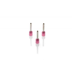 0.34mm Cord End Ferrule, Pink, 100 Pieces