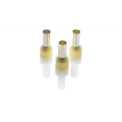10.0mm Cord End Ferrule, Ivory, 100 Pieces