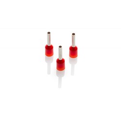 1.5mm Cord End Ferrule, Red, 100 Pieces