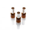 25.0mm Long Cord End Ferrule, Brown German Type, 100 Pieces