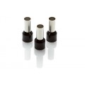 25.0mm Cord End Ferrule, Black, 100 Pieces