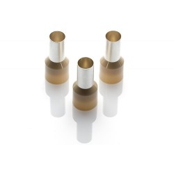 35.0mm Cord End Ferrule, Beige, 100 Pieces