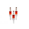 4.0mm Cord End Ferrule, Orange, 100 Pieces