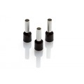 6.0mm Long Cord End Ferrule, Black German Type, 100 Pieces