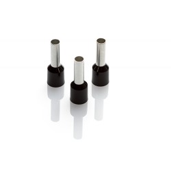 6.0mm Cord End Ferrule, Black, 100 Pieces