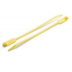 200 x 4.6mm Yellow Marker Cable Tie, Pack of 100