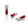 Red Female Push-On Connector for 6.3mm Tab, Pack of 100