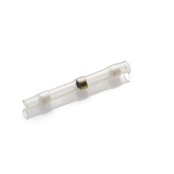 White Heatshrink Solder Butt Connector for Wire Size 0.1-0.5mm, Pack of 10