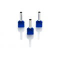 2.5mm Long Twin Cord End Ferrule, Blue, Pack of 1000