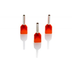 0.5mm Twin Cord End Ferrule, Orange, Pack of 1000