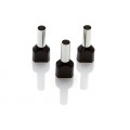 6mm Twin Cord End Ferrule, Black, Pack of 100